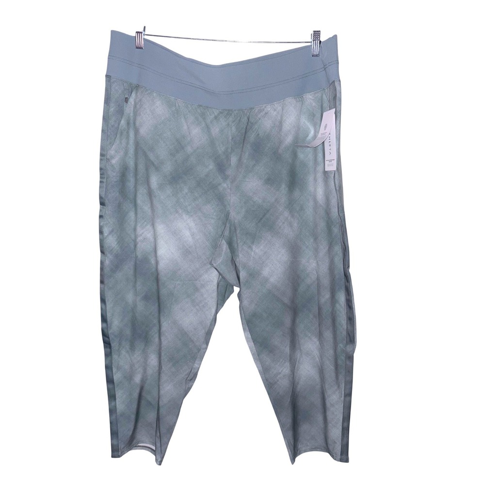 Athleta Nolita Slim Tapered Printed Crop Pant Soft Sage Green‎ sz22 NWT